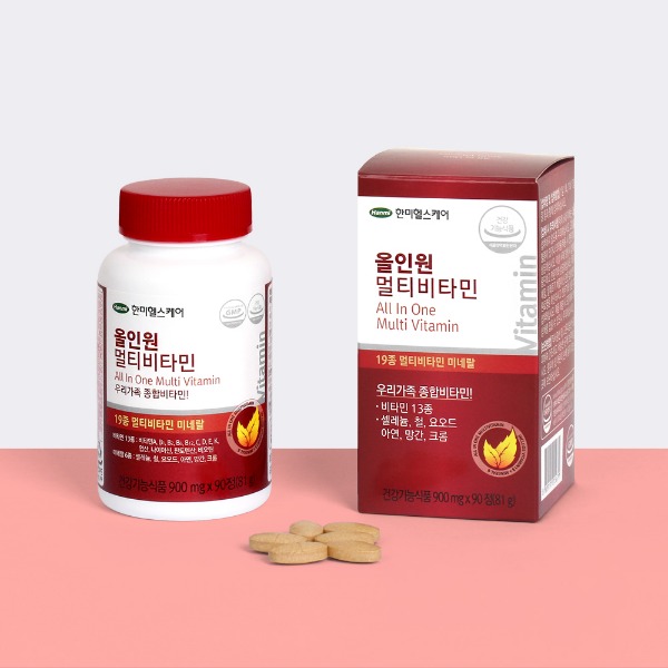 한미헬스케어 올인원 멀티비타민 영양제 미네랄 1병 (3개월분)